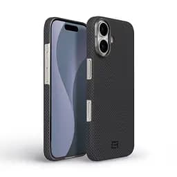 Защитный чехол для Apple iPhone 17, BlackIcon Kevlar MagCase, кевларовый, черный, панель, накладка с поддержкой MagSafe, противоударный, защита всего корпуса, усиленные углы, совместим с беспроводной зарядкой, ArmorStandart (ARM88532) - мініатюра 2
