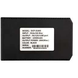 ДБЖ UPS DC 18W 10400mAh для роутера, терміналу, камери DCP-018W / 5V / 9V / 12V / USB / LED Black + блок живлення 9V 2A - мініатюра 3