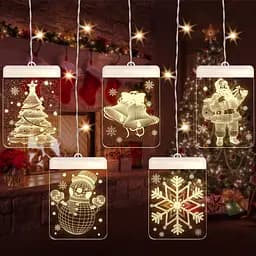 Гирлянда LED Star штора 3D светодиодная Happy new year