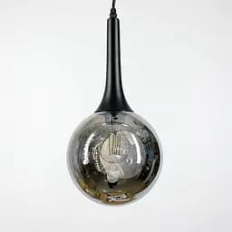 Світильник в чорному корпусі з відкритим плафоном Line.F Колір плафона Янтарний