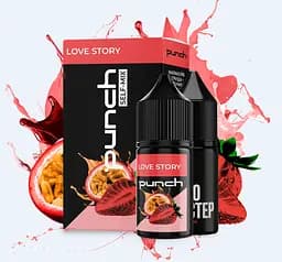 Набір компонентів для самозамісу сольової заправки Punch 15 мл Love Story Полуниця маракуя, 0-50 мг (17324)