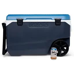 Ізотермічний контейнер на колесах Igloo MaxCold Latitude 90 Roller 85 л сірий з синім (34488) - мініатюра 4