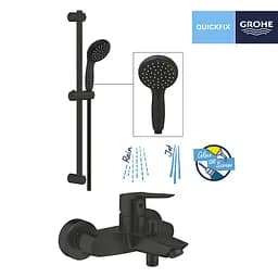 Змішувач для ванни Grohe QuickFix Start Black UA30330702, Чорний матовий - мініатюра 9