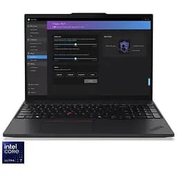 Ноутбук Lenovo ThinkPad T16 Gen 3 з процесором Intel Core Ultra 7 155U pana la 4.8GHz, 16" WUXGA, IPS, 64GB DDR5, 1TB SSD, Intel® графікою, Windows 11 Pro, чорний, 3Y Premier Support