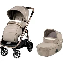 Коляска 2 в 1 Peg-Perego Veloce Mon Amour Belvedere з підставкою до люльки рожеве золото