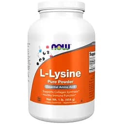 Амінокислота NOW L-Lysine, 454 грам