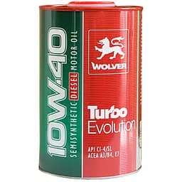 Автомобільна моторна олива WOLVER Turbo Evolution 10W-40 1л