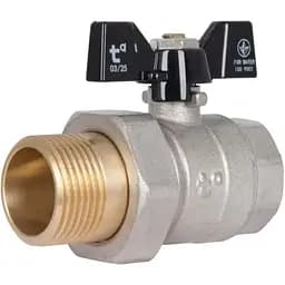 Кран кульовий Thermo Alliance "Американка" Base 1"ВЗ прямий, PN40, метелик SD221W25