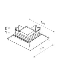 Вбудований горизонтальний кутовий з'єднувач Nowodvorski 11732 NANO-LVM Recessed Horizintal Corner IP20 чорний - мініатюра 2