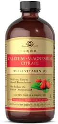 Витамины и минералы Solgar Calcium Magnesium Citrate with Vitamin D3 Liquid, 473 мл Клубника