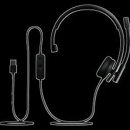 Гарнітура Logitech H570e Corded Mono BLACK-USB-C (981-001427) (7095237) - мініатюра 5