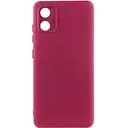 Чехол TPU GETMAN Liquid Silk Full Camera для Motorola Moto E13 Бордовый / Marsala