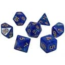 Набір кубиків Pearl 7 Dice Set - Blue (w-gold) , 7 шт. (g7dpearl11)