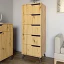 Комод высокий с черными ножками М-ЗОН Борн 500 Дуб Артизан (MZN-031107)