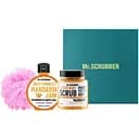 Подарочный набор Mr.Scrubber Mandarin: Сахарный скраб 300 г + Гель для душа 300 мл + Мочалка Облачко