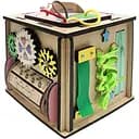 Развивающая игрушка Temple Group Бизикуб 15х15х15 см натуральный (TG774136)