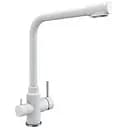 Змішувач під фільтр Platinum KT 8201 (8626) поворотний двоважільний з нержавіючої сталі білий в крапку