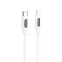 Кабель PD Borofone BX114 Structure Silicone Type-C to Lightning 27W/1 м білий