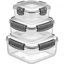 Набір контейнерів для зберігання продуктів Freshlife вакуумні квадратні 3 шт. 0.3 л, 0.6 л, 1 л (D-473-03)
