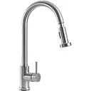 Смеситель кухонный Germece 6045 BW однорычажный с выдвижным изливом нержавеющая сталь (000032496)