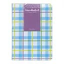 Блокнот A6 "Wonderful" 6701-1 твердий перепліт, 2 закладки та 2 гумки для ручок 80 аркушів 10х14,5 см Блакитний