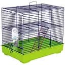 Клетка для грызунов Природа Микки с лесенкой 37х25х30 см синяя с зеленым (PR241525)