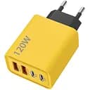 Зарядное устройство ILEPO 120W быстрая зарядка для телефона / планшета 2 USB + 2 Type-C Yellow (19023)