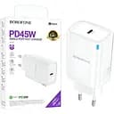 Зарядний пристрій Borofone BA86A PD45W Type-C підтримка Power Delivery та Quick Charge 3.0 білий