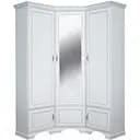 Шафа кутова з дзеркалом ВМК (БРВ) Кентукі SZFN5D Білий альпійський (BRW-1766)
