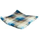 Водоотталкивающая подушка на стул Шахматка синяя (2 шт.)