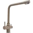 Смеситель под фильтр Platinum KT 8201 (8626) поворотный двухрычажный из нержавеющей стали титан