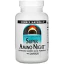 Комплекс аминокислот для сна Source Naturals Super Amino Night Усовершенствованная амино формула 60 капсул