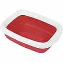 Туалет для котів з рамкою MPS Beta Small Red 43х31х12 см