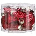 Ялинкові прикраси House of Seasons скляні 14 шт. червоні (8718861800807)