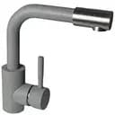 Змішувач кухонний Germece 8530 поворотний одноважільний з нержавіючої сталі сірий металік (000023847)