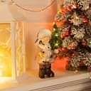 Новогодняя фигурка с подсветкой Девочка с елкой из фарфора 12×8×23 (см) новогодний декор Yiwu CR-5-3