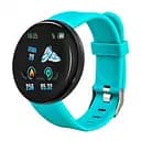 Фитнес-браслет D18 круглый трекер пульсометр Green (16091)