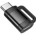 Переходник Hoco UA31E Type-C male to iP female adapter черный