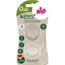 Пустышка круглая Nip Вишенка Зеленая серия для новорожденных 0-2 мес. коричневая с бежевым 2 шт. (38 867-51)