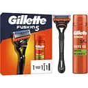 Подарочный набор Gillette Fusion 5: станок для бритья мужской с 1 сменным картриджем + гель для бритья для чувствительной кожи 200 мл