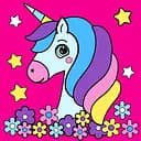 Картина за номерами Santi Чарівний Єдиноріжка, неонові фарби, 25х25 см (954598)