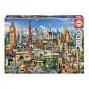 Пазл Educa Визначні пам'ятки Європи, 2000 елементів (17697)