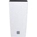 Горшок для цветов Prosperplast Rato квадратный высокий, с вкладышем 2 в 1, 200 мм, белый (78962-449)