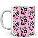 Кружка GeekLand Амонг Ас Among Us Один из нас Розовый с крыльями AU.02.561 330 мл белая