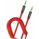 Кабель аудіо - пружина Usams AUX 3.5 Spring US-SJ256 спіральний 120 см червоний