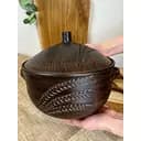 Супник 4 літра керамічний (глиняний) різьблений Колосок