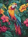 Набір з алмазною мозаїкою на підрамнику Тропічний птах Ideyka 30х40 см AMO8163