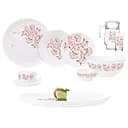 Сервіз Luminarc Diwali Frescura Pink, 6 персон, 46 предметів, білий (Q7907)