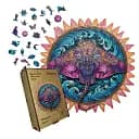 Деревянный пазл Мандала Ската, А4, Деревянная коробка 100 элементов