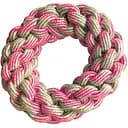 Игрушка для собак Croci Pastel Бублик плетеный канат хлопчатобумажный розовая 18 см